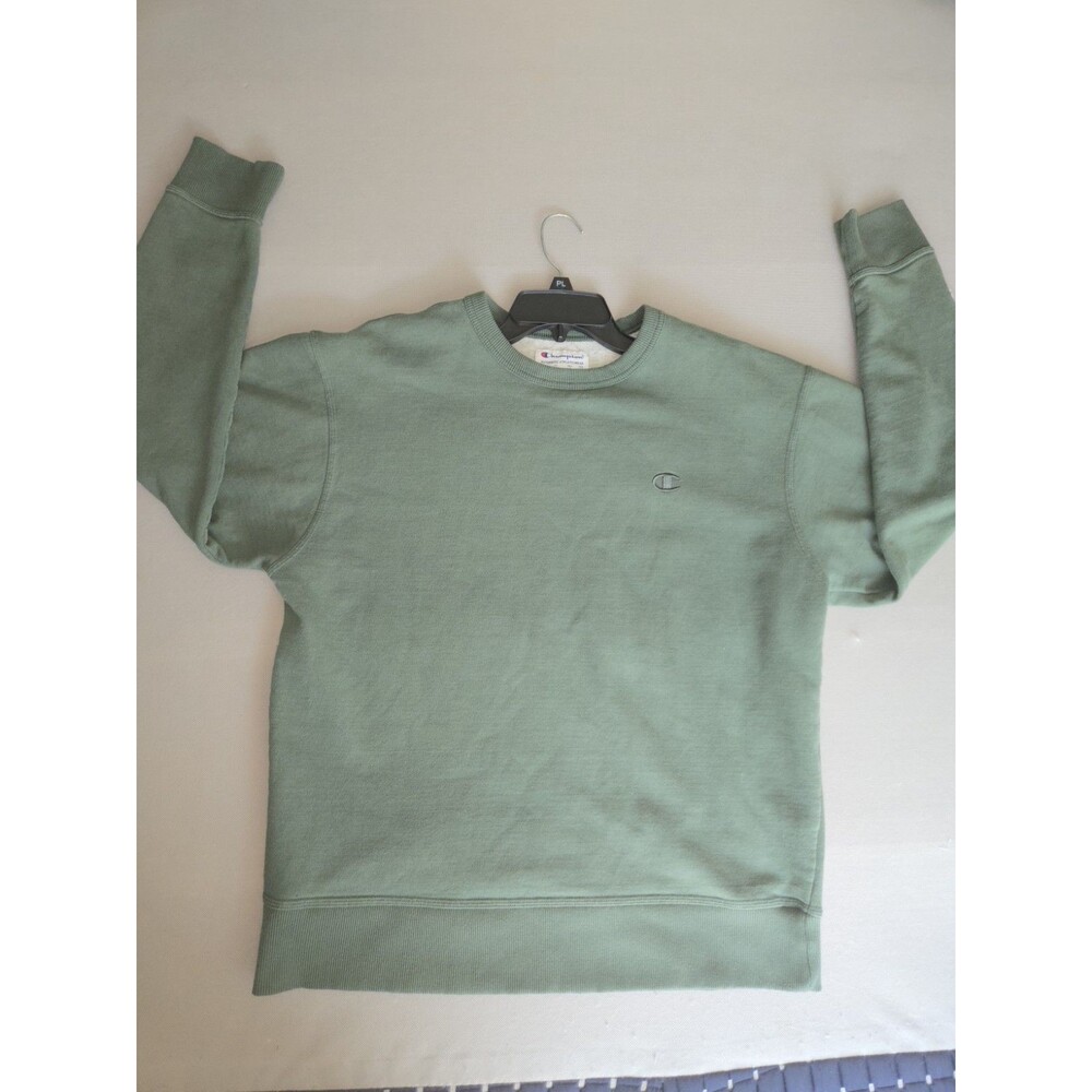 Champion Mens Crewneck Sweatshirt Olive Sage Green Size Large Monogram C Logo - Picture 9 of 10